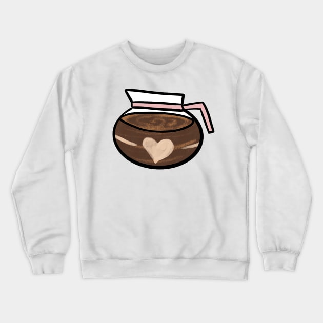Coffee Pot Cute Coffee Dates for Coffee Lovers Cute Coffee Pot Cafetiere I Love Coffee Latte Espresso Expresso French press Caffeine Lovers Gift Cute Coffee Lover Gift Cappuccino Arabica Latte Macchiato Unique Design Indie Design Crewneck Sweatshirt by nathalieaynie